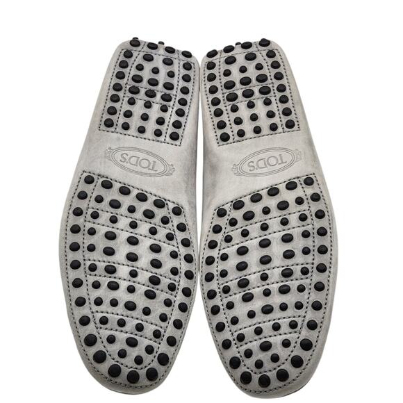 Tod\'s City Gommino Driving Penny Suede Loafers Gray UK 6 US 7.5 - NWB $695 main image 2